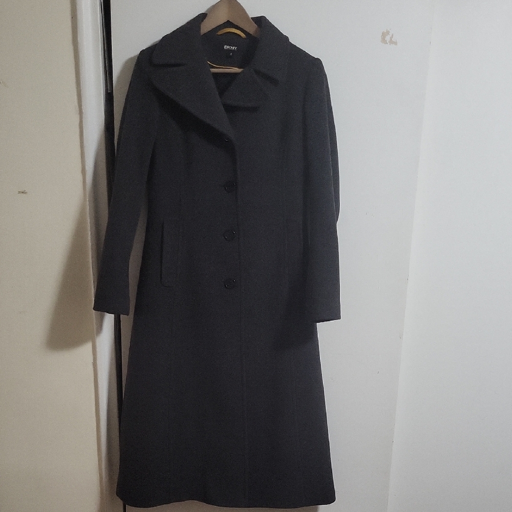 DKNY Gray Wool Coat